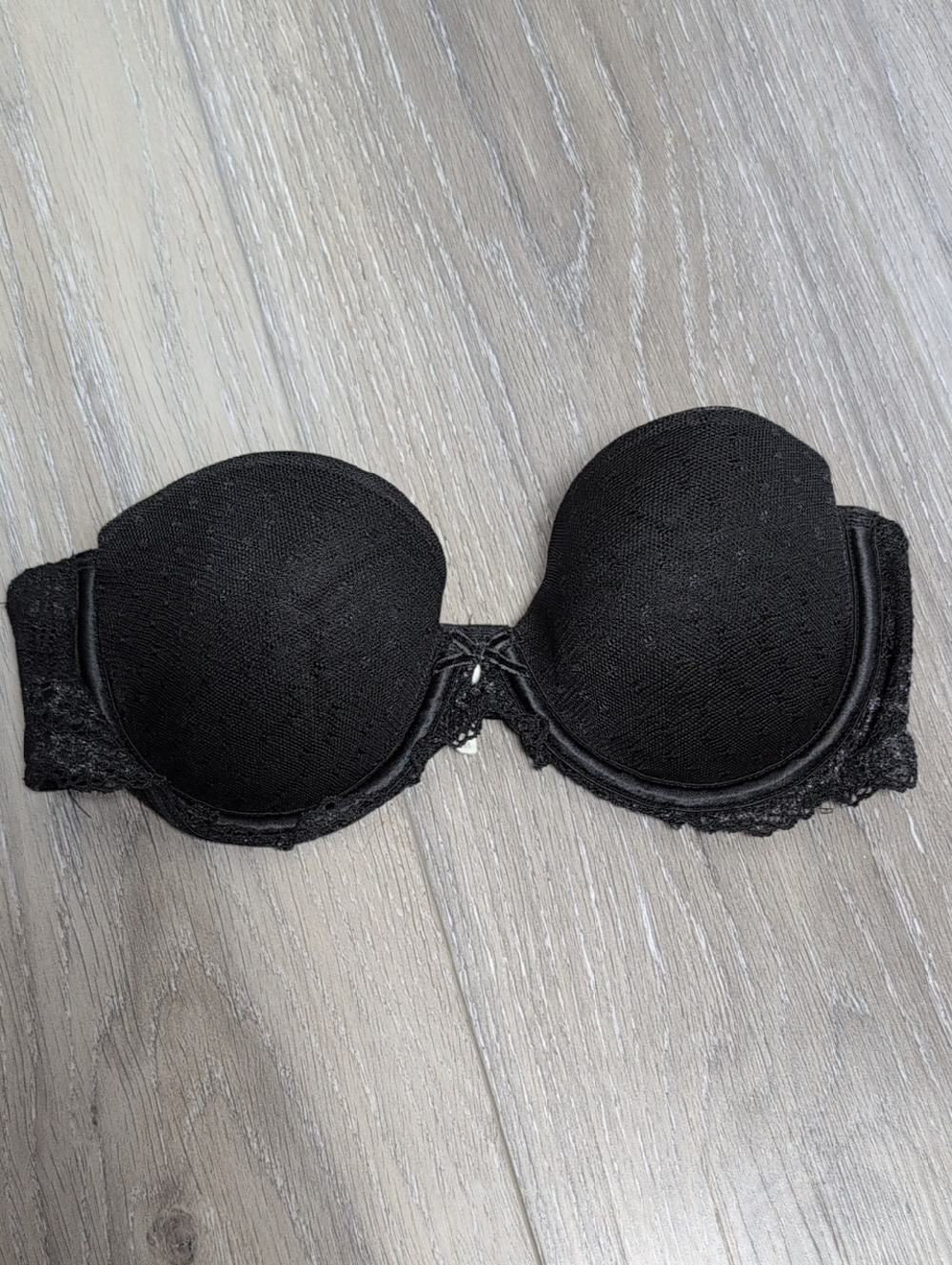 Aerie Black Strapless Lace Strapless Bra